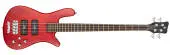"Warwick - RockBass Streamer Standard 4-String Bass Guitar with Gig Bag - Burgundy Red Transparent Satin"