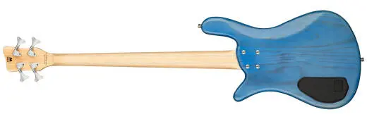 RockBass Streamer Standard 4-String Bass Guitar with Gig Bag - Ocean Blue Transparent Satin