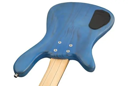 RockBass Streamer Standard 4-String Bass Guitar with Gig Bag - Ocean Blue Transparent Satin