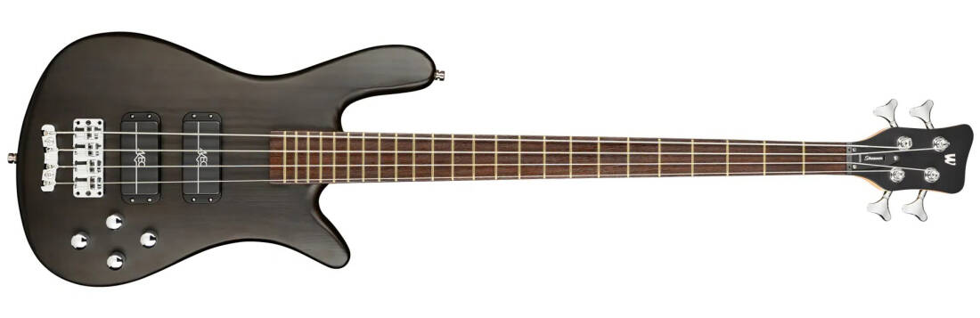 RockBass Streamer Standard 4-String Bass with Gig Bag - Nirvana Black Transparent Satin