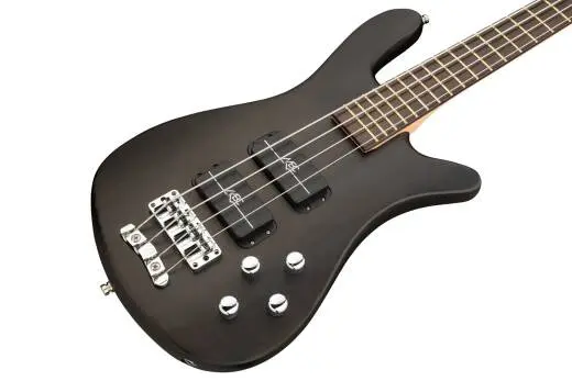 RockBass Streamer Standard 4-String Bass with Gig Bag - Nirvana Black Transparent Satin