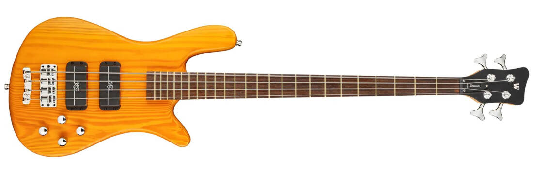 RockBass Streamer Standard 4-String Bass Guitar with Gig Bag - Honey Violin Transparent Satin