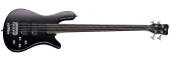 "Warwick - RockBass Streamer Standard 4-String Fretless Bass Guitar with Gig Bag - Nirvana Black Satin"