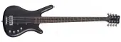 "Warwick - RockBass Corvette Basic 8-String Bass Guitar with Gig Bag - Nirvana Black Transparent Satin"
