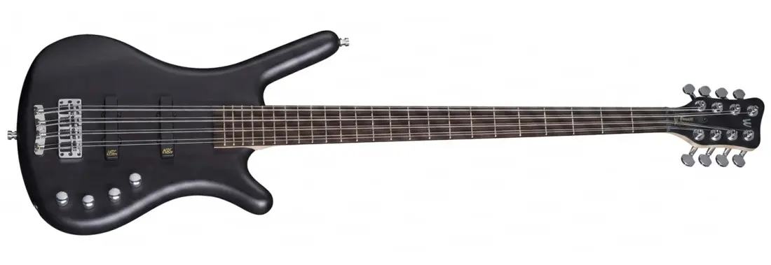 RockBass Corvette Basic 8-String Bass Guitar with Gig Bag - Nirvana Black Transparent Satin