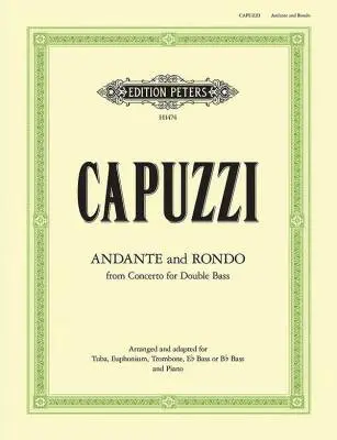 C.F. Peters Corporation - Andante and Rondo - Capuzzi/Catelinet - Bass Brass/Piano - Book