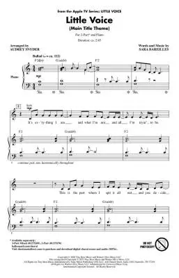 Little Voice (Main Title Theme) - Bareilles/Snyder - Choral Octavo - 2-Pt Accompanied