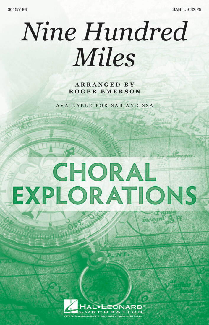 Nine Hundred Miles - Emerson - Choral Octavo - SAB Accompanied