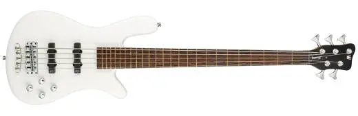Warwick - RockBass Streamer LX 5-String Bass Guitar with Gig Bag - Solid White High Polish