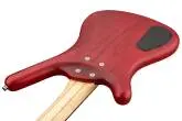 RockBass Corvette $$ 4-String Bass Guitar with Gig Bag - Burgundy Red Transparent Satin