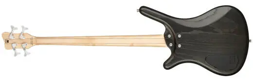 RockBass Corvette $$ 4-String Bass Guitar with Gig Bag - Nirvana Black Transparent Satin