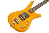 RockBass Corvette $$ 4-String Bass Guitar with Gig Bag - Honey Violin Transparent Satin