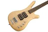RockBass Corvette $$ 4-String Bass Guitar with Gig Bag - Natural Transparent Satin