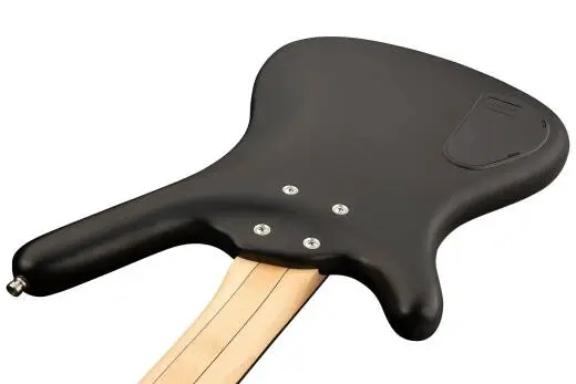 RockBass Corvette Basic 4-String Fretless Bass Guitar with Gig Bag - Nirvana Black Transparent Satin