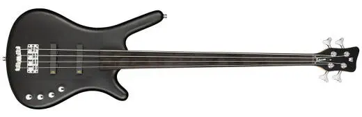 Warwick - RockBass Corvette Basic 4-String Fretless Bass Guitar with Gig Bag - Nirvana Black Transparent Satin