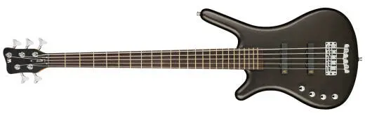 Warwick - RockBass Corvette Basic 5-String Left-Handed Bass Guitar with Gig Bag - Nirvana Black Transparent Satin