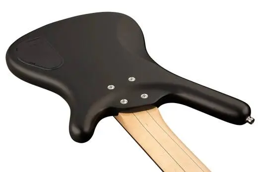 RockBass Corvette Basic 5-String Left-Handed Bass Guitar with Gig Bag - Nirvana Black Transparent Satin