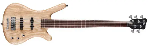 Warwick - Teambuilt Pro Series Corvette Ash 5-String Bass Guitar - Antique Tobacco Transparent Satin