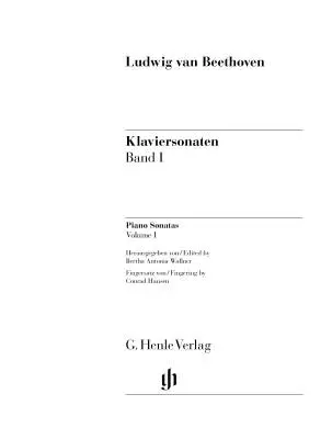 Piano Sonatas, Volume 1 - Beethoven/Wallner - Piano - Book/Hardcover
