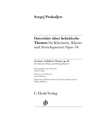 Overture on Hebrew Themes Op. 34 - Prokofiev/Czolbe - Chamber Ensemble