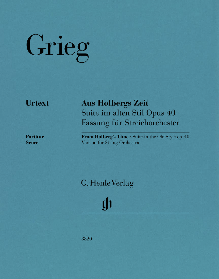 From Holberg\'s Time Op. 40 - Grieg/Heinemann - Full Score - String Orchestra