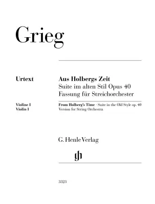 From Holberg\'s Time Op. 40 - Grieg/Heinemann - String Orchestra - Parts Set