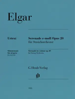 G. Henle Verlag - Serenade in E Minor, Op. 20 - Elgar/Marshall-Luck - String Orchestra - Parts Set