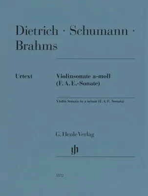 G. Henle Verlag - Violin Sonata in A Minor (F.A.E. Sonata) - Brahms/Dietrich/Schumann - Violin/Piano - Book
