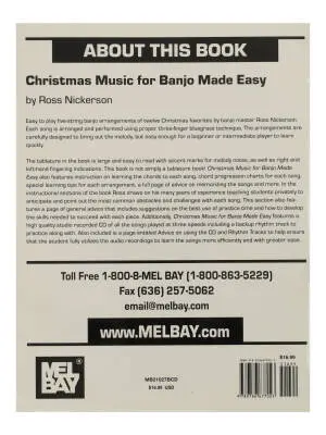 Christmas Music for Banjo Made Easy - Nickerson - Banjo - Book/CD