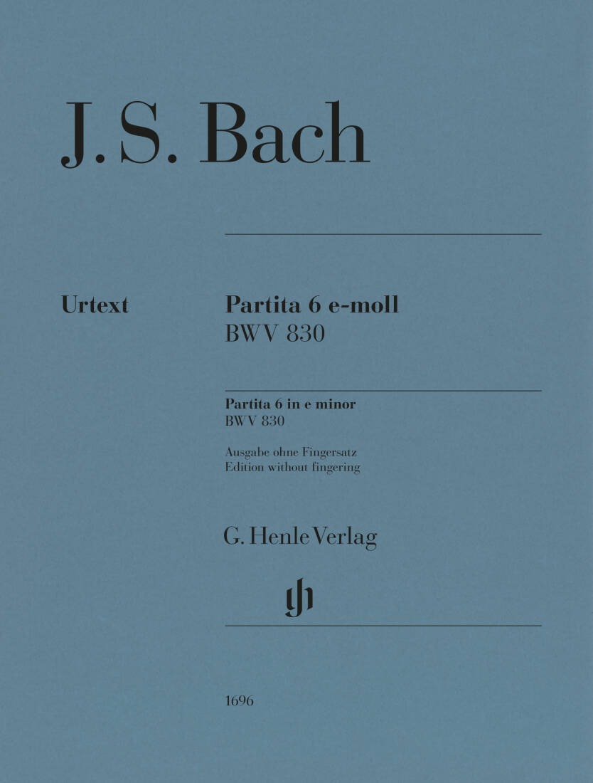 Partita No. 6 in E Minor, BWV 830 - Bach/Scheideler - Piano - Sheet