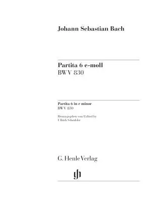 Partita No. 6 in E Minor, BWV 830 - Bach/Scheideler - Piano - Sheet