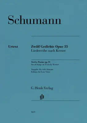 G. Henle Verlag - Twelve Poems Op. 35 - Schumann/Ozawa - Low Voice/Piano - Book