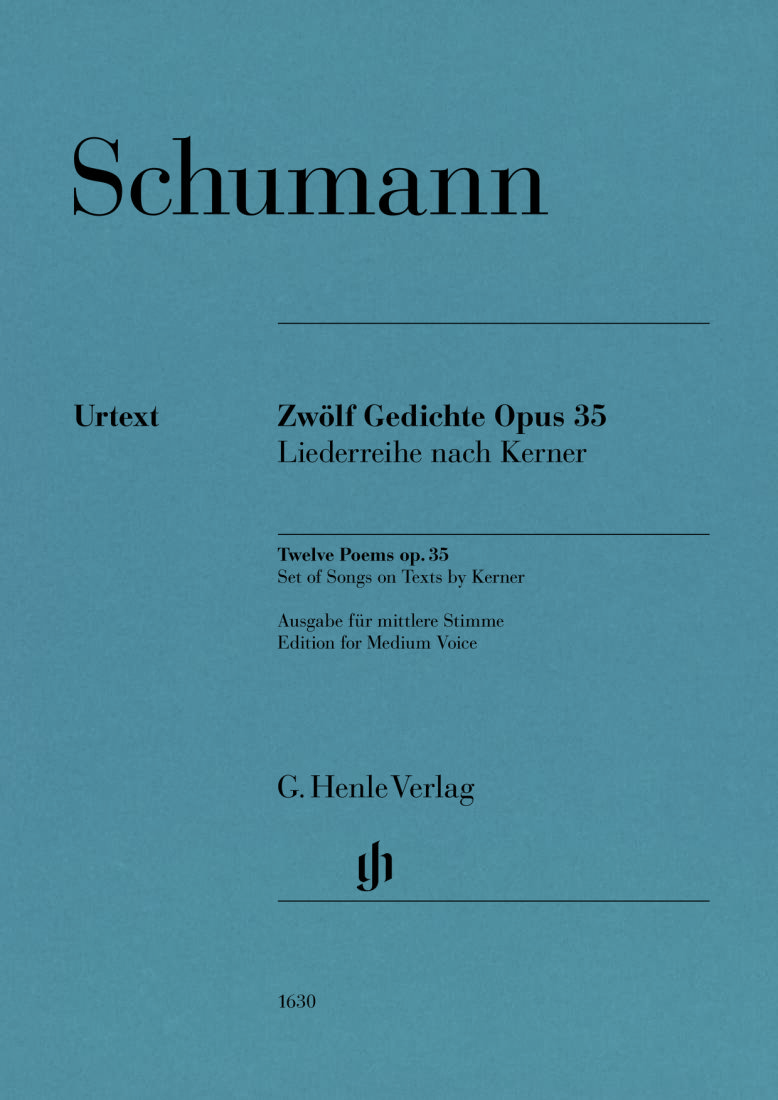 Twelve Poems Op. 35 - Schumann/Ozawa - Medium Voice/Piano - Book