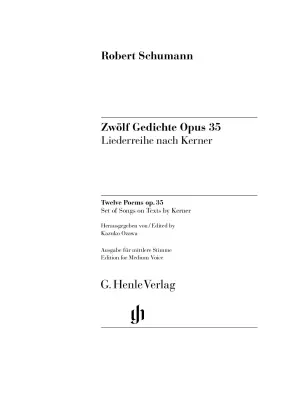 Twelve Poems Op. 35 - Schumann/Ozawa - Medium Voice/Piano - Book