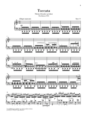 Toccata Op. 11 - Prokofiev/Czolbe - Piano - Book