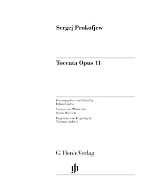 Toccata Op. 11 - Prokofiev/Czolbe - Piano - Book