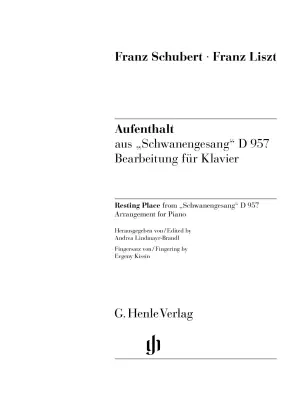 Resting Place from Schwanengesang, D957 - Schubert/Liszt - Piano - Book
