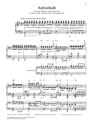 Resting Place from Schwanengesang, D957 - Schubert/Liszt - Piano - Book