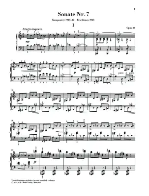 Piano Sonata No. 7 Op. 83 - Prokofiev/Heine - Piano - Sheet
