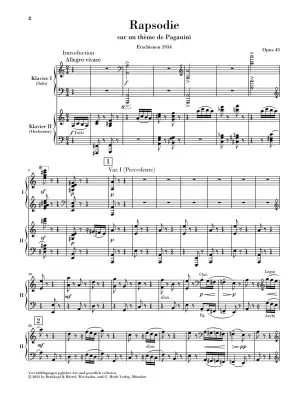 Rhapsody on a Theme of Paganini, Op. 43 - Rachmaninoff/Gertsch - 2P4H - Book