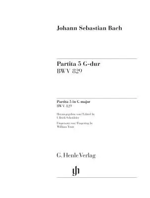 Partita No. 5 in G Major, BWV 829 - Bach/Scheideler - Piano - Sheet