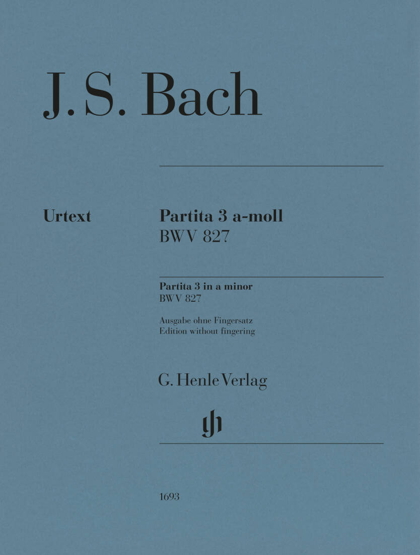 Partita No. 3 in A Minor, BWV 827 - Bach/Scheideler - Piano - Sheet