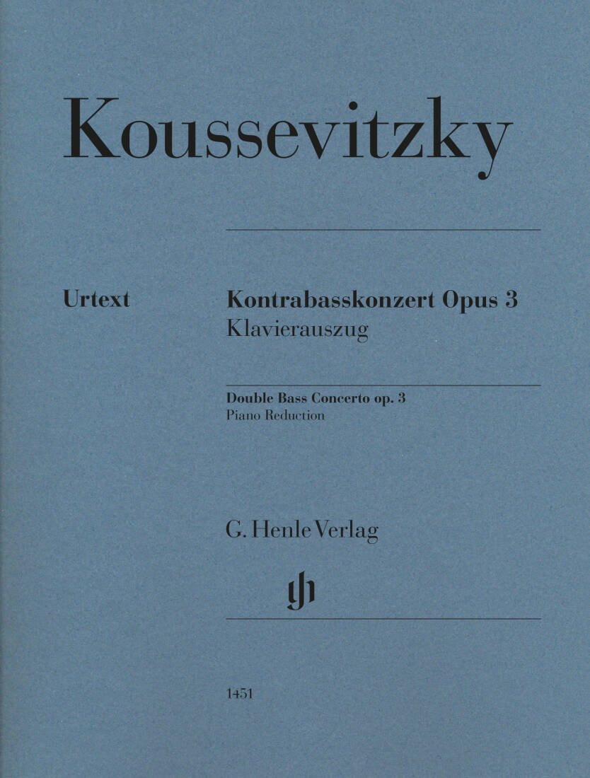 Double Bass Concerto Op. 3 - Koussevitzky/Glockler - Double Bass/Piano - Book