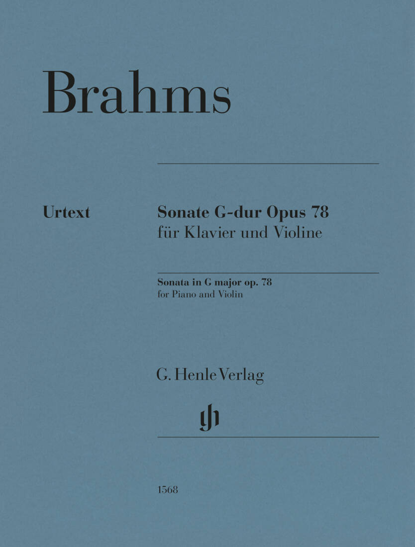 Violin Sonata No. 1 in G Major, Op. 78 - Brahms/Wiechert - Violin/Piano - Book