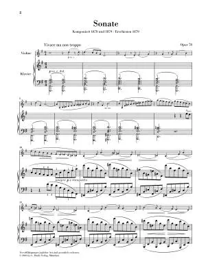 Violin Sonata No. 1 in G Major, Op. 78 - Brahms/Wiechert - Violin/Piano - Book