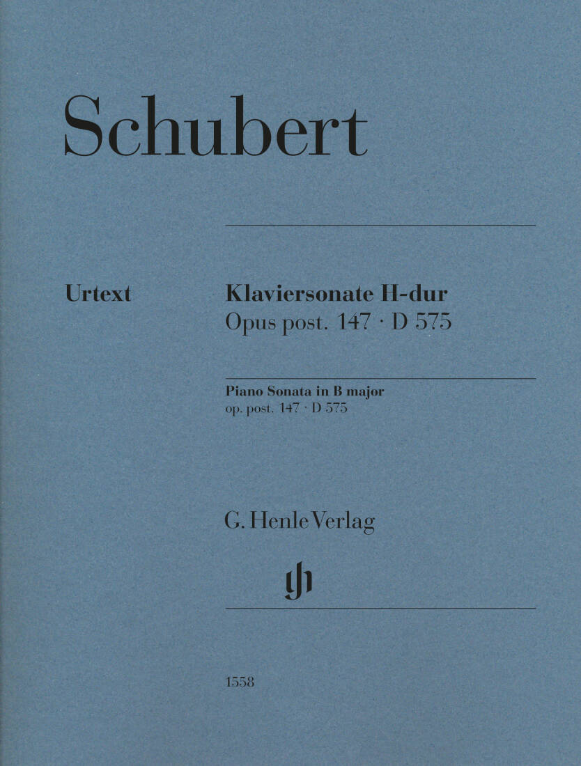 Sonata in B Major Op. Post 147, D 575 - Schubert/Rahmer - Piano - Book