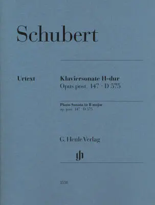 G. Henle Verlag - Sonata in B Major Op. Post 147, D 575 - Schubert/Rahmer - Piano - Book