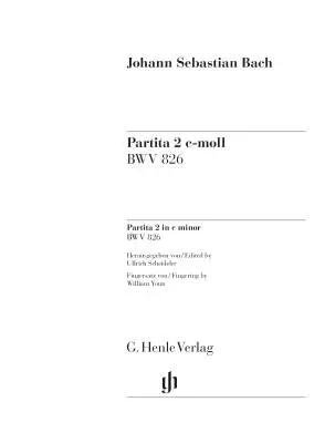 Partita No. 2 in C minor, BWV 826 - Bach/Scheideler - Piano - Sheet