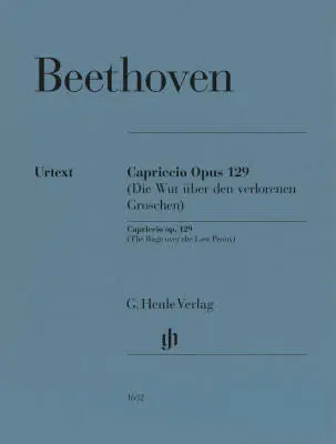 G. Henle Verlag - Capriccio Op. 129: The Rage over the Lost Penny - Beethoven - Piano - Sheet