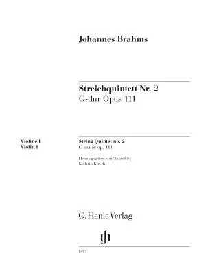String Quintet No. 2 in G Major Op. 111 - Brahms/Kirsch - Parts